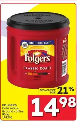 Rossy FOLGERS Ground coffee offer