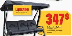 Matériaux Pont Masson 3-seater swing with awning offer