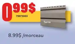 Matériaux Pont Masson Mitten vinyl siding D4.5 EARTH 9.09sf offer