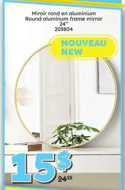 Rossy Round aluminum frame mirror 24 offer