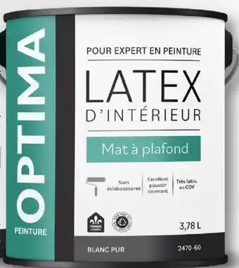 Matériaux Pont Masson Optima Eggshell Interior Latex Paint Pure White 3.78 L offer