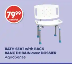 Wellwise by Shoppers AquaSense BANC DE BAIN avec DOSSIER offer