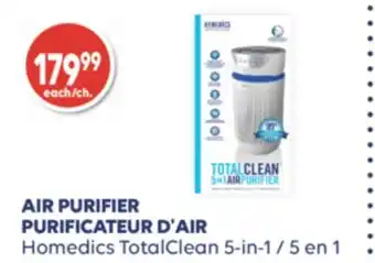 Wellwise by Shoppers Homedics TotalClean 5 en 1 PURIFICATEUR D'AIR offer