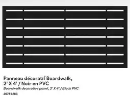 Matériaux Pont Masson Boardwalk Decorative Panel - 2' x 4'- Black offer