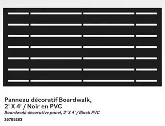 Matériaux Pont Masson Boardwalk Decorative Panel - 2' x 4'- Black offer