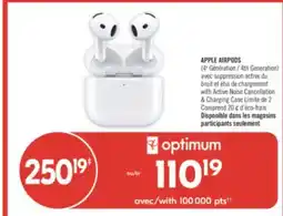 Pharmaprix APPLE AIRPODS (4th Generation) with Active Noise Cancellation and Charging Case offer