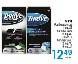 Uniprix THRIVE Pastilles/Lozenges 1 mg, Gommes/Gums 2 mg, 4 mg offer