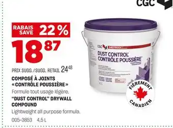 BMR COMPOSÉ À JOINTS CONTRÔLE POUSSIÈRE offer