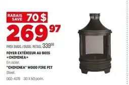 BMR FOYER EXTÉRIEUR AU BOIS CHIMINEA offer