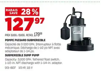 BMR POMPE PUISARD SUBMERSIBLE offer