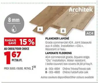 BMR PLANCHER LAMINÉ offer