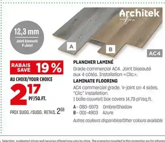 BMR PLANCHER LAMINÉ offer