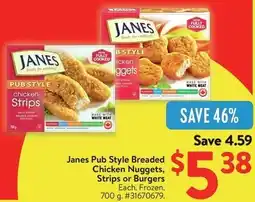 Walmart Janes Pub Style Breaded Chicken Nuggets, Strips or Burgers offer