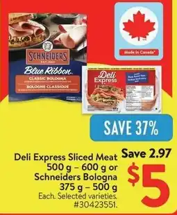 Walmart Deli Express Sliced Meat offer