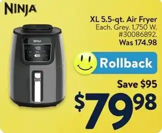 Walmart NINJA XL 5.5-qt. Air Fryer offer