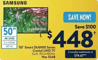 Walmart SAMSUNG Crystal UHD TV offer