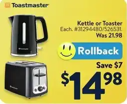 Walmart Kettle or Toaster offer