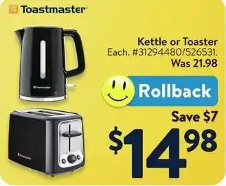 Walmart Kettle or Toaster offer