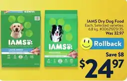 Walmart IAMS Dry Dog Food offer