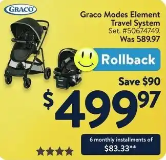 Walmart Graco Modes Element Travel System offer