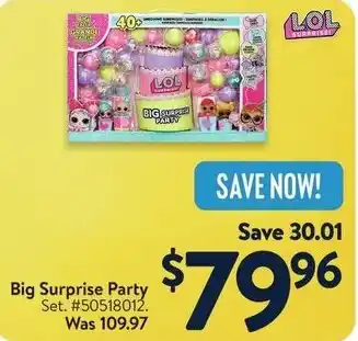 Walmart Big Surprise Party offer