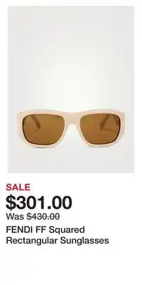 Holt Renfrew FENDI FF Squared Rectangular Sunglasses offer