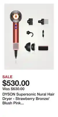 Holt Renfrew DYSON Supersonic Nural Hair Dryer - Strawberry Bronze/Blush Pink Special Edition offer