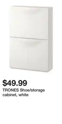 IKEA TRONES Shoe/storage cabinet, white offer