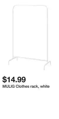 IKEA MULIG Clothes rack, white offer