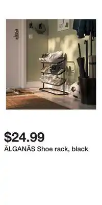 IKEA ÄLGANÄS Shoe rack, black offer