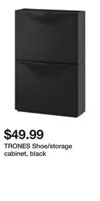 IKEA TRONES Shoe/storage cabinet, black offer