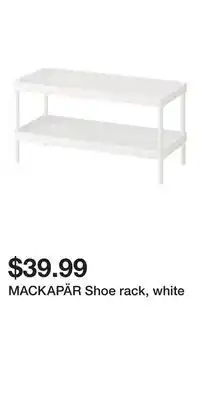 IKEA MACKAPÄR Shoe rack, white offer