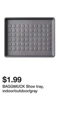 IKEA BAGGMUCK Shoe tray, indoor/outdoor/gray offer