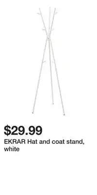 IKEA EKRAR Hat and coat stand, white offer