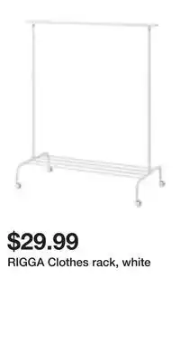 IKEA RIGGA Clothes rack, white offer