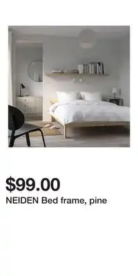 IKEA NEIDEN Bed frame, pine offer