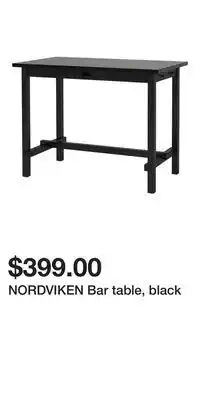 IKEA NORDVIKEN Bar table, black offer