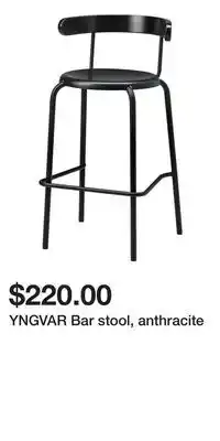 IKEA YNGVAR Bar stool, anthracite offer