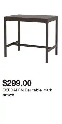 IKEA EKEDALEN Bar table, dark brown offer