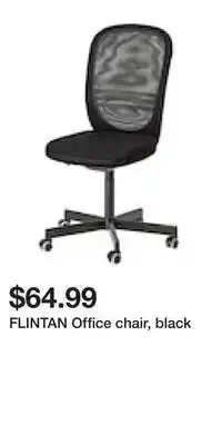 IKEA FLINTAN Office chair, black offer