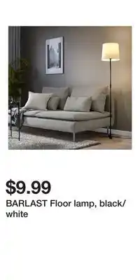 IKEA BARLAST Floor lamp, black/white offer