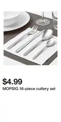 IKEA MOPSIG 16-piece cutlery set offer