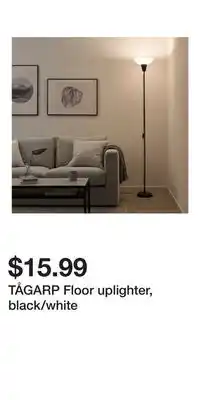 IKEA TÅGARP Floor uplighter, black/white offer