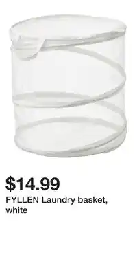 IKEA FYLLEN Laundry basket, white offer