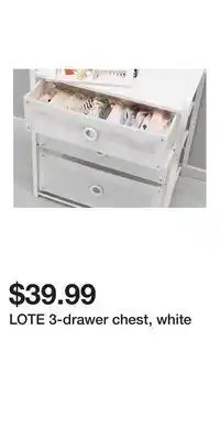 IKEA LOTE 3-drawer chest, white offer