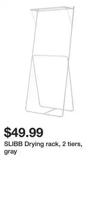 IKEA SLIBB Drying rack, 2 tiers, gray offer