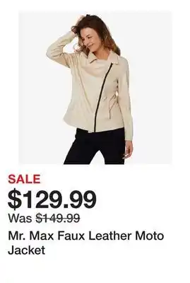 TSC Stores Mr. Max Faux Leather Moto Jacket offer