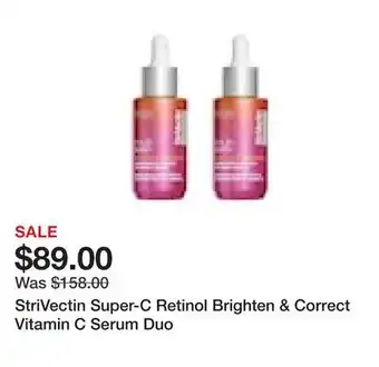 TSC Stores StriVectin Super-C Retinol Brighten & Correct Vitamin C Serum Duo offer