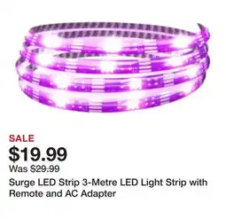 TSC Stores Surge LED Strip 3-Metre LED Light Strip with Remote and AC Adapter offer