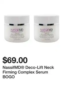 TSC Stores NassifMD Deco-Lift Neck Firming Complex Serum BOGO offer